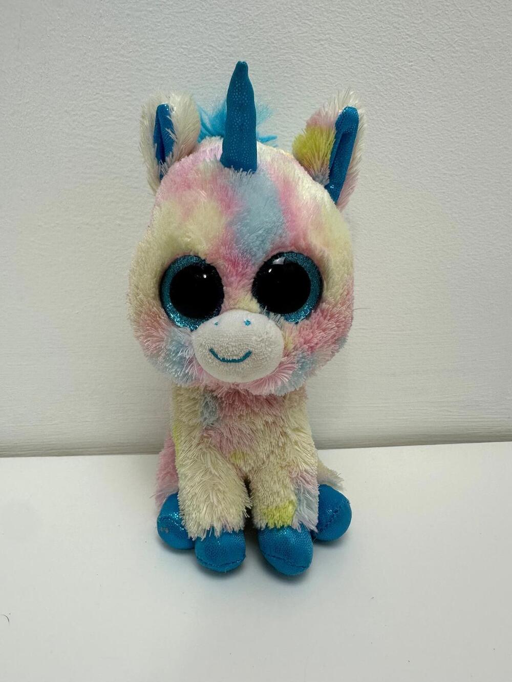 Ty Beanie Boo “Blitz” the Multi Coloured Unicorn - No Hang Tag (6 inch)